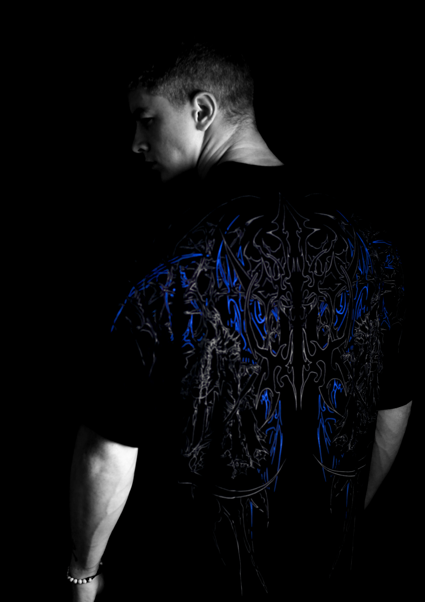 "STOPMIND" OVERSIZED TEE - AZUL