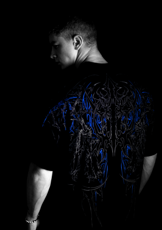 "STOPMIND" OVERSIZED TEE - AZUL