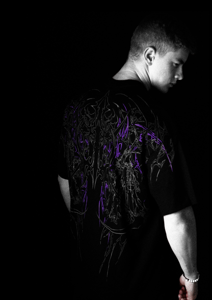 "STOPMIND" OVERSIZED TEE - ROXO