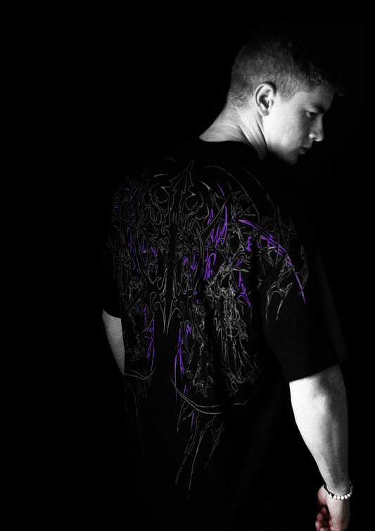 "STOPMIND" OVERSIZED TEE - ROXO